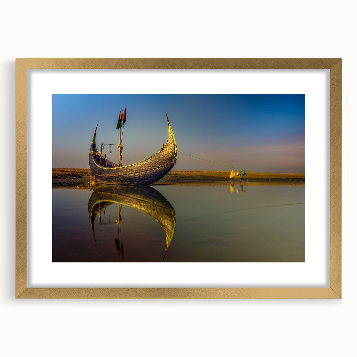 Extra large abstract art print of a textured scenery, featuring muted earth tones on a framed canvas.