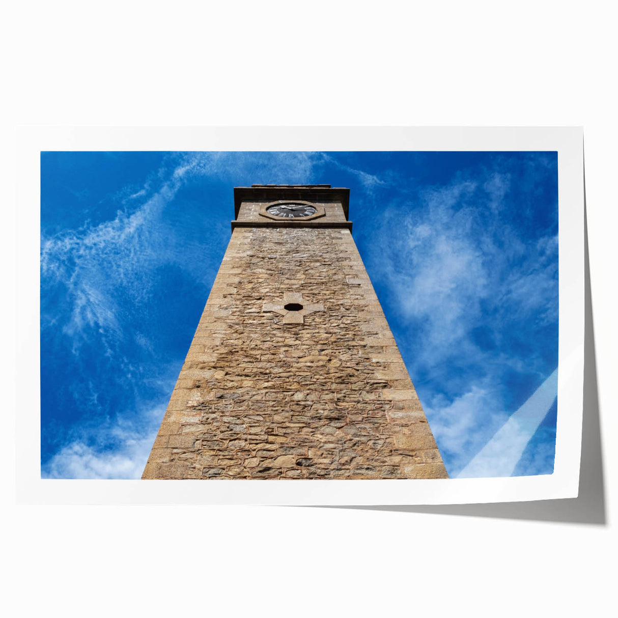 Extra large rolled print of a scenic Sri Lankan landscape with lush greenery and floral elements.