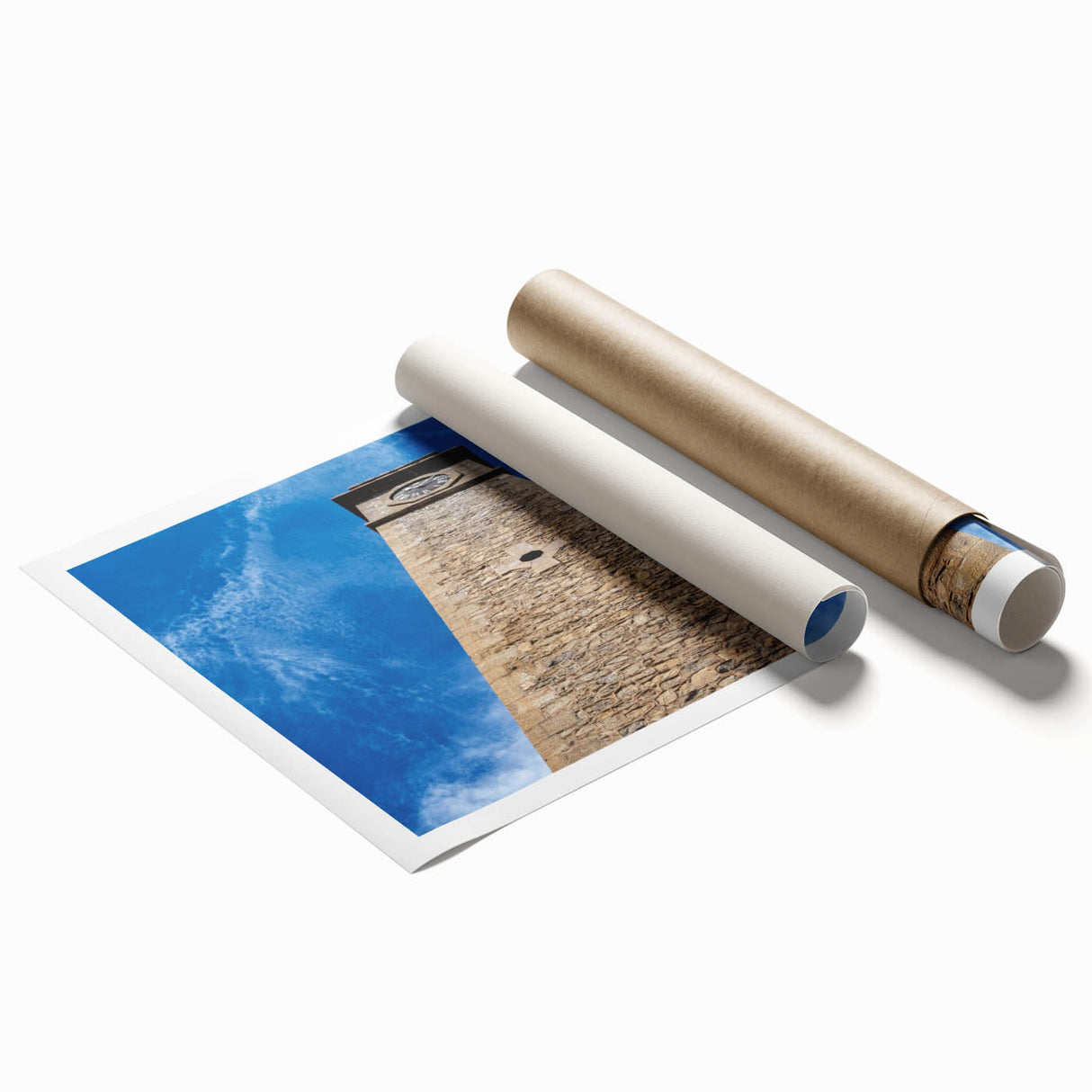 Extra large rolled print of a Sri Lankan landscape with vibrant greenery and floral elements.