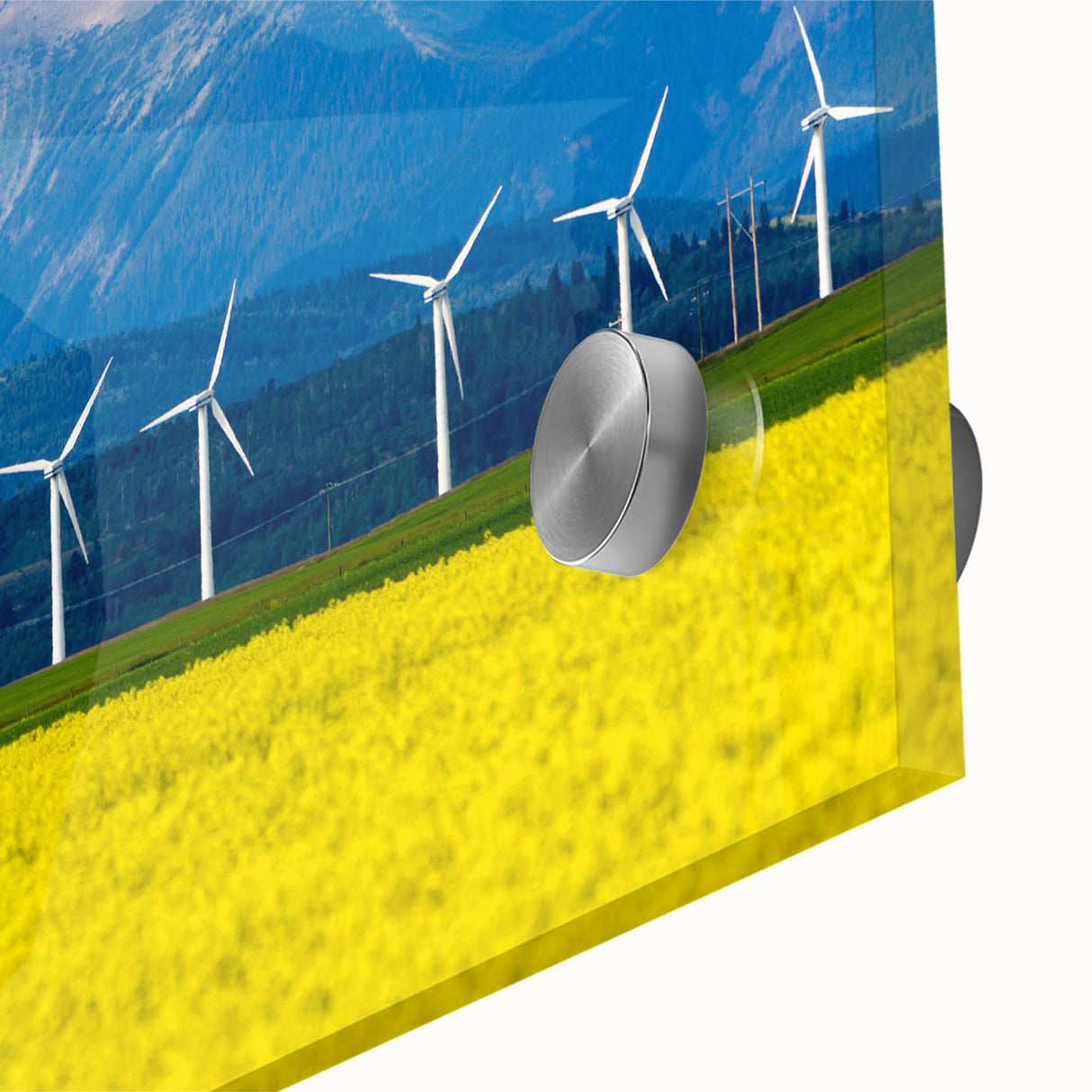 Large abstract wall art of Alberta, Canada scenery on acrylic glass, featuring muted earth tones, ideal for dining room art.