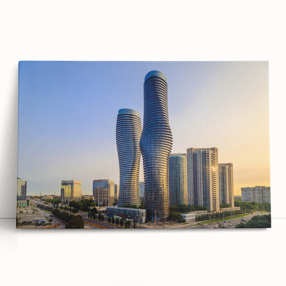 Black and white photo of Ontario scenery on stretched canvas, ideal for kitchen wall art or bedroom ambiance.