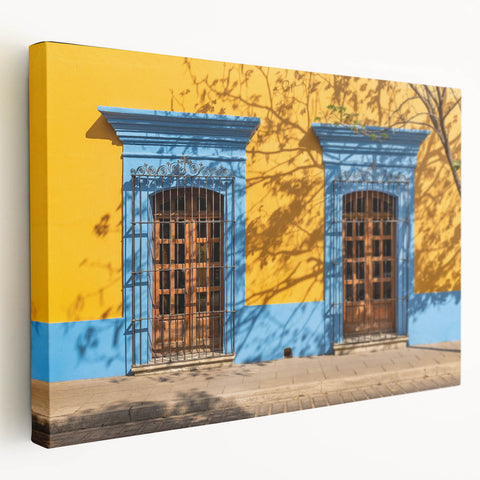 Large canvas art depicting a vibrant Oaxaca landscape, ideal for kitchen wall art.