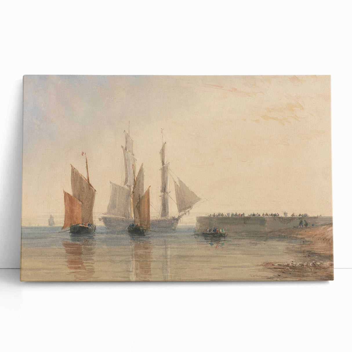 Romanticism Art - Entrance to Calais Harbour by David Cox Print