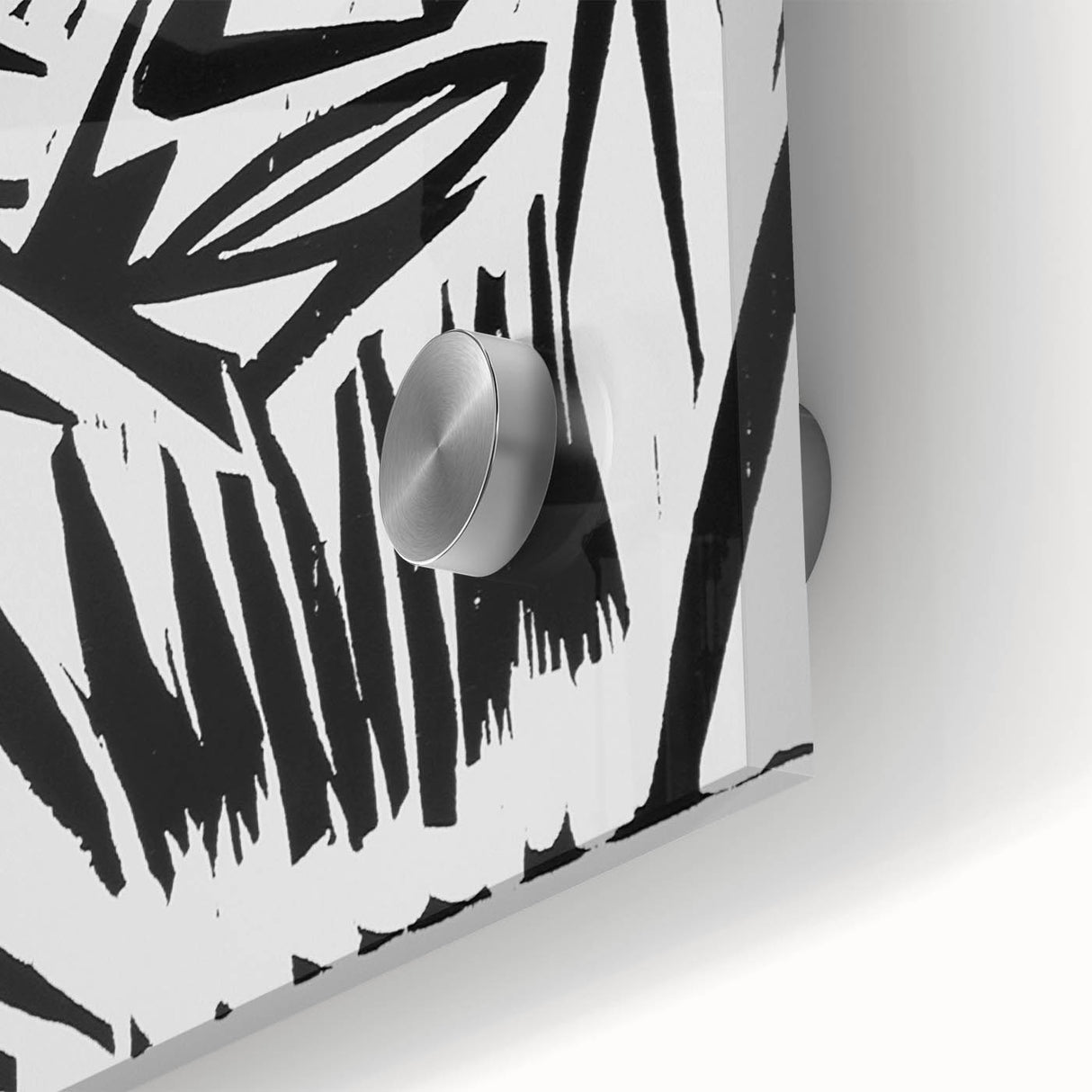 Expressionist Modern Art: Bold Black and White Portrait by Otto Lange