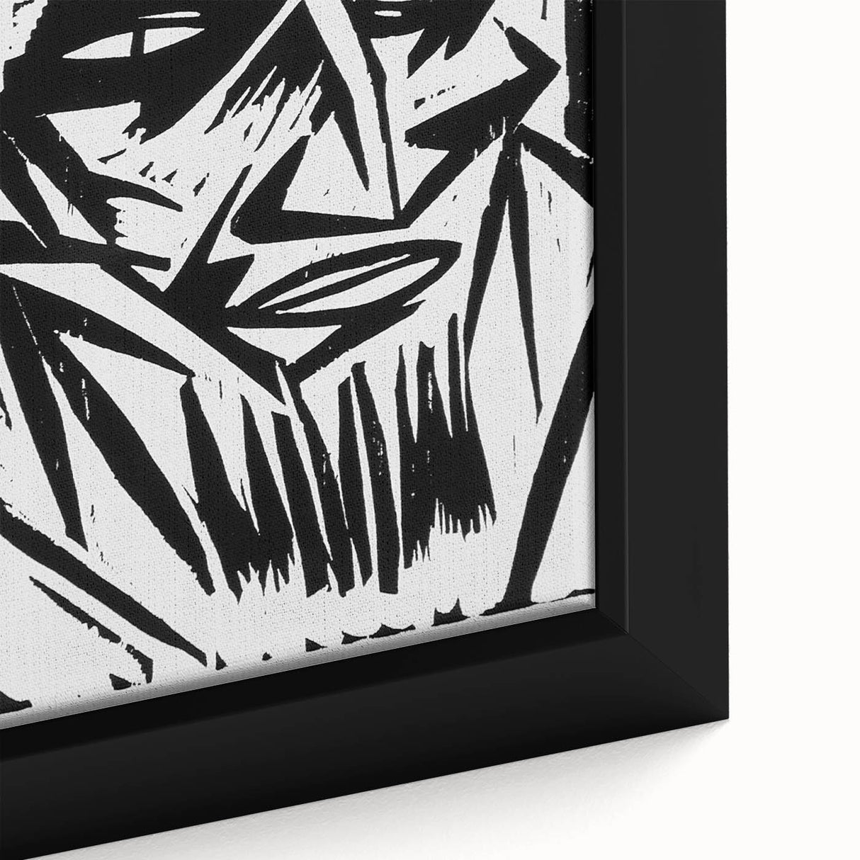 Expressionist Modern Art: Bold Black and White Portrait by Otto Lange