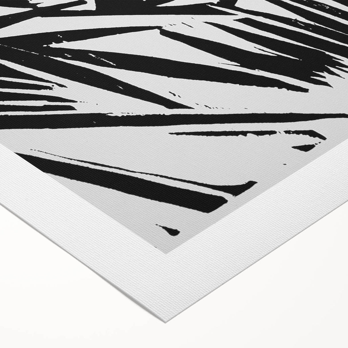 Expressionist Modern Art: Bold Black and White Portrait by Otto Lange