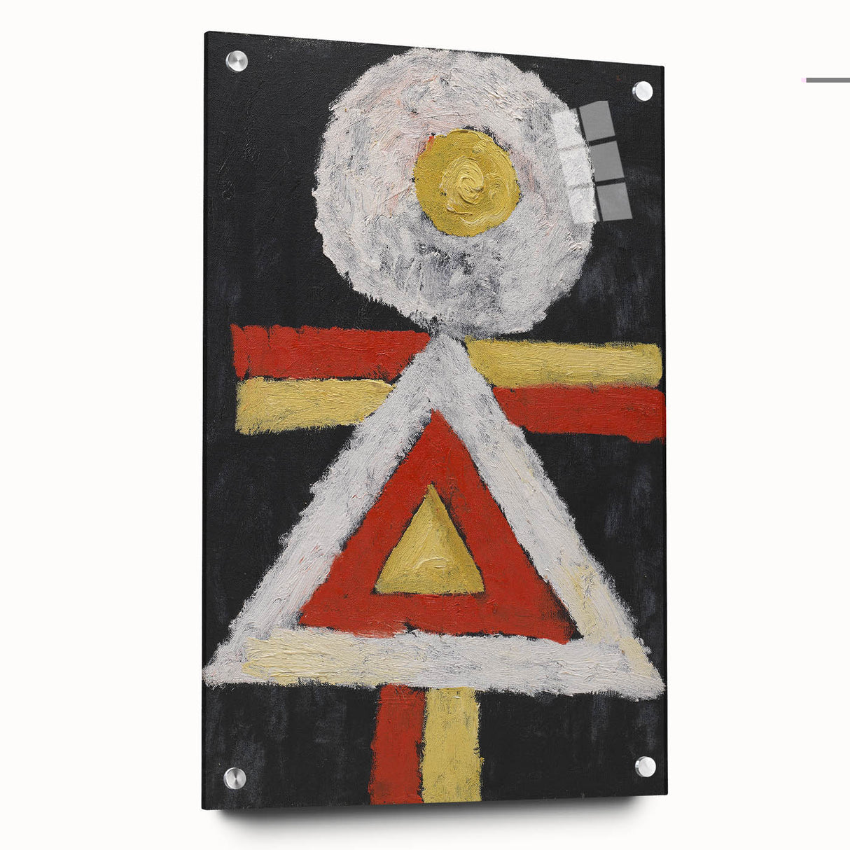 Abstract Modern Art: Organic Shapes in Soft Blue and Peach Hues