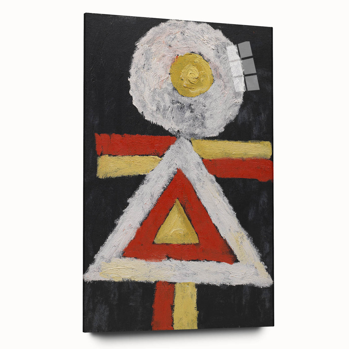 Abstract Modern Art: Organic Shapes in Soft Blue and Peach Hues