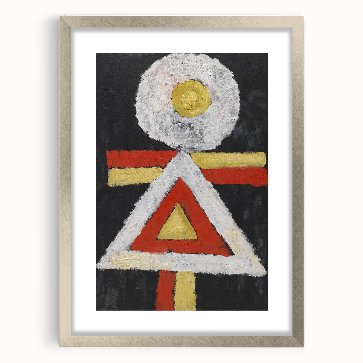 Abstract Modern Art: Organic Shapes in Soft Blue and Peach Hues