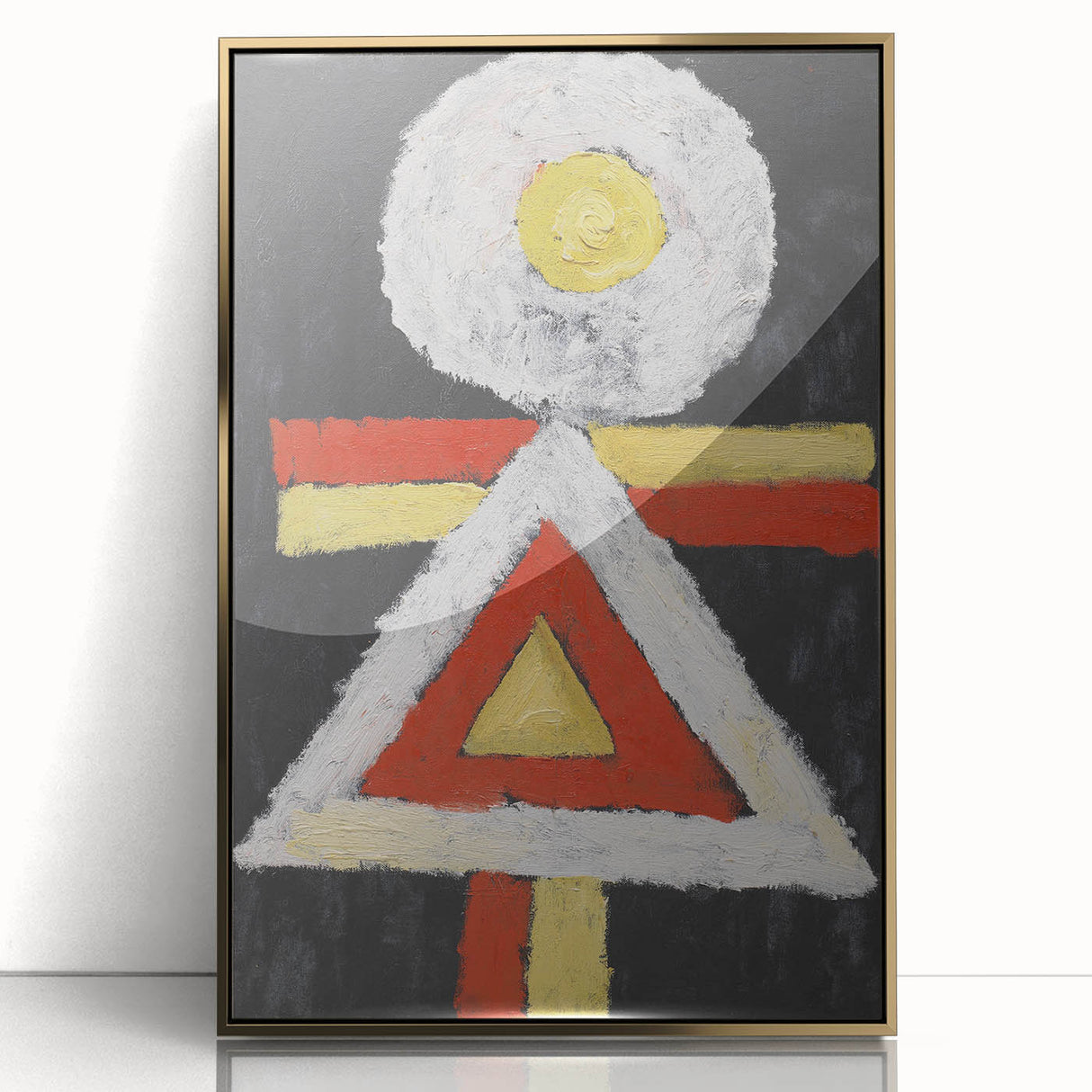 Abstract Modern Art: Organic Shapes in Soft Blue and Peach Hues