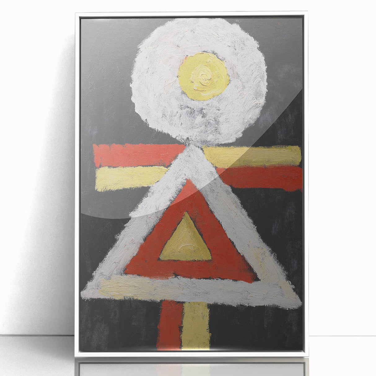 Abstract Modern Art: Organic Shapes in Soft Blue and Peach Hues