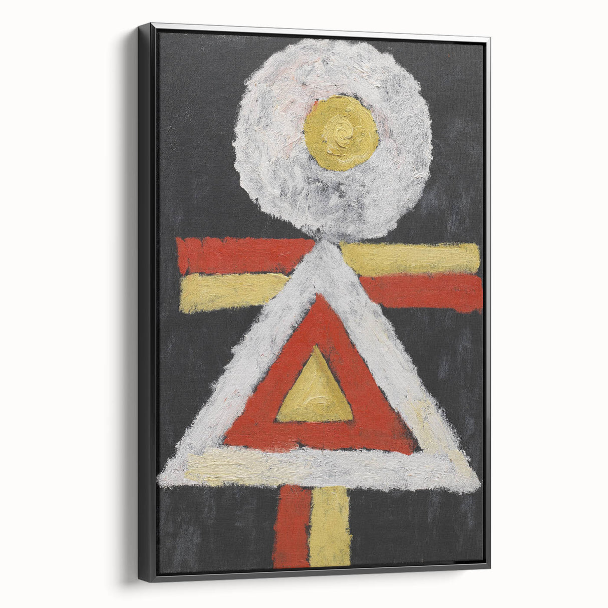 Abstract Modern Art: Organic Shapes in Soft Blue and Peach Hues