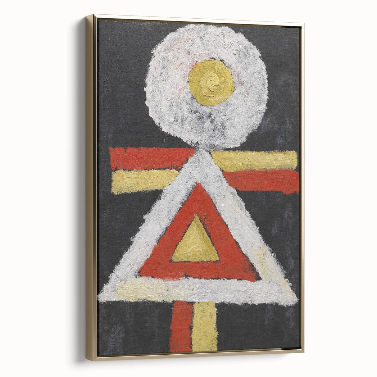 Abstract Modern Art: Organic Shapes in Soft Blue and Peach Hues