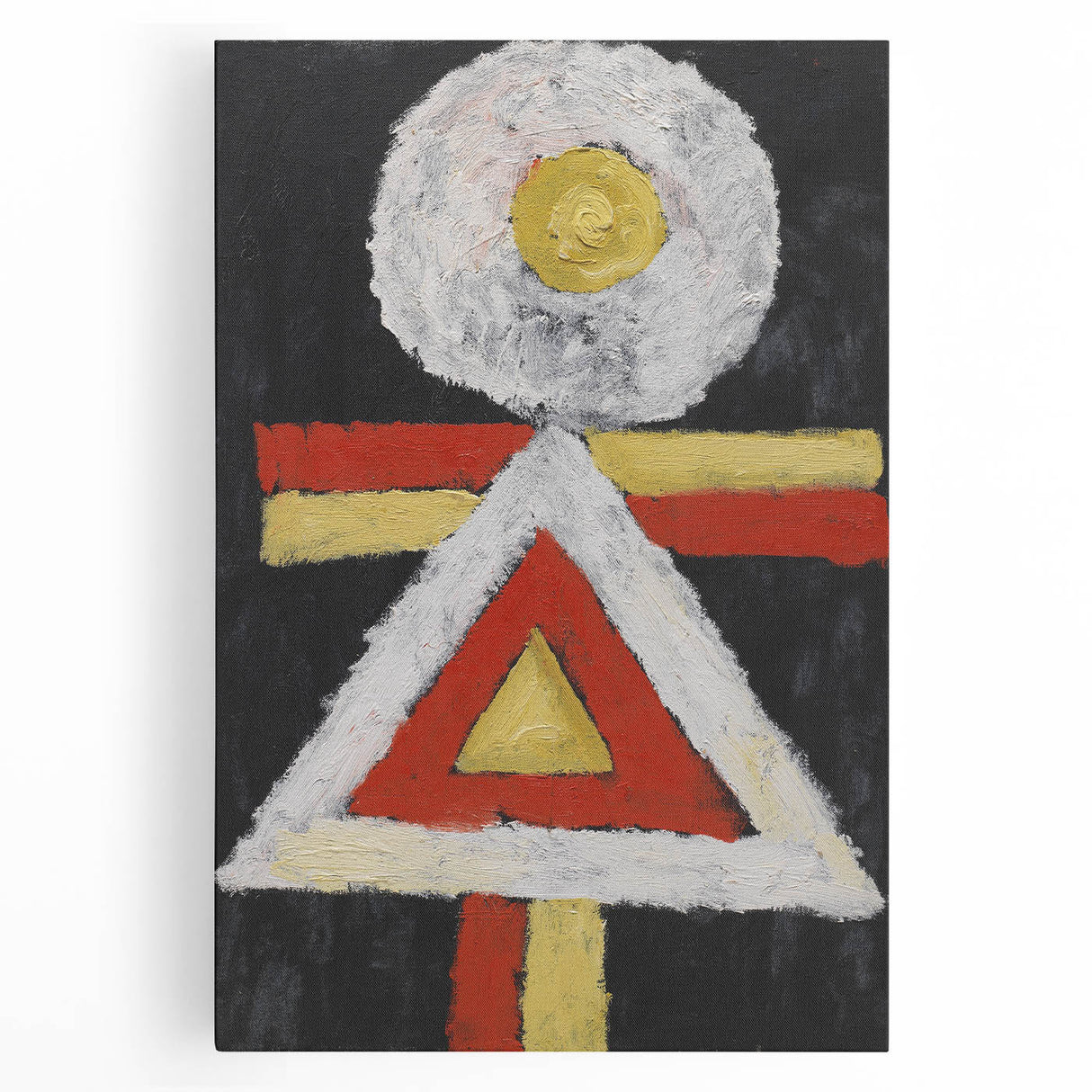 Abstract Modern Art: Organic Shapes in Soft Blue and Peach Hues