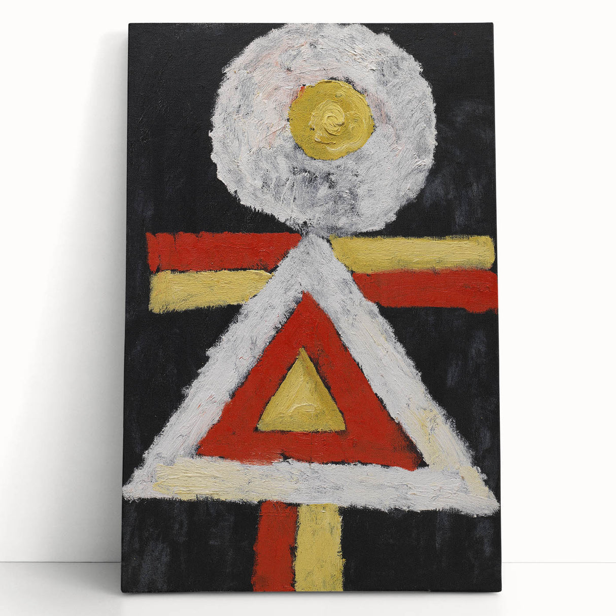 Abstract Modern Art: Organic Shapes in Soft Blue and Peach Hues