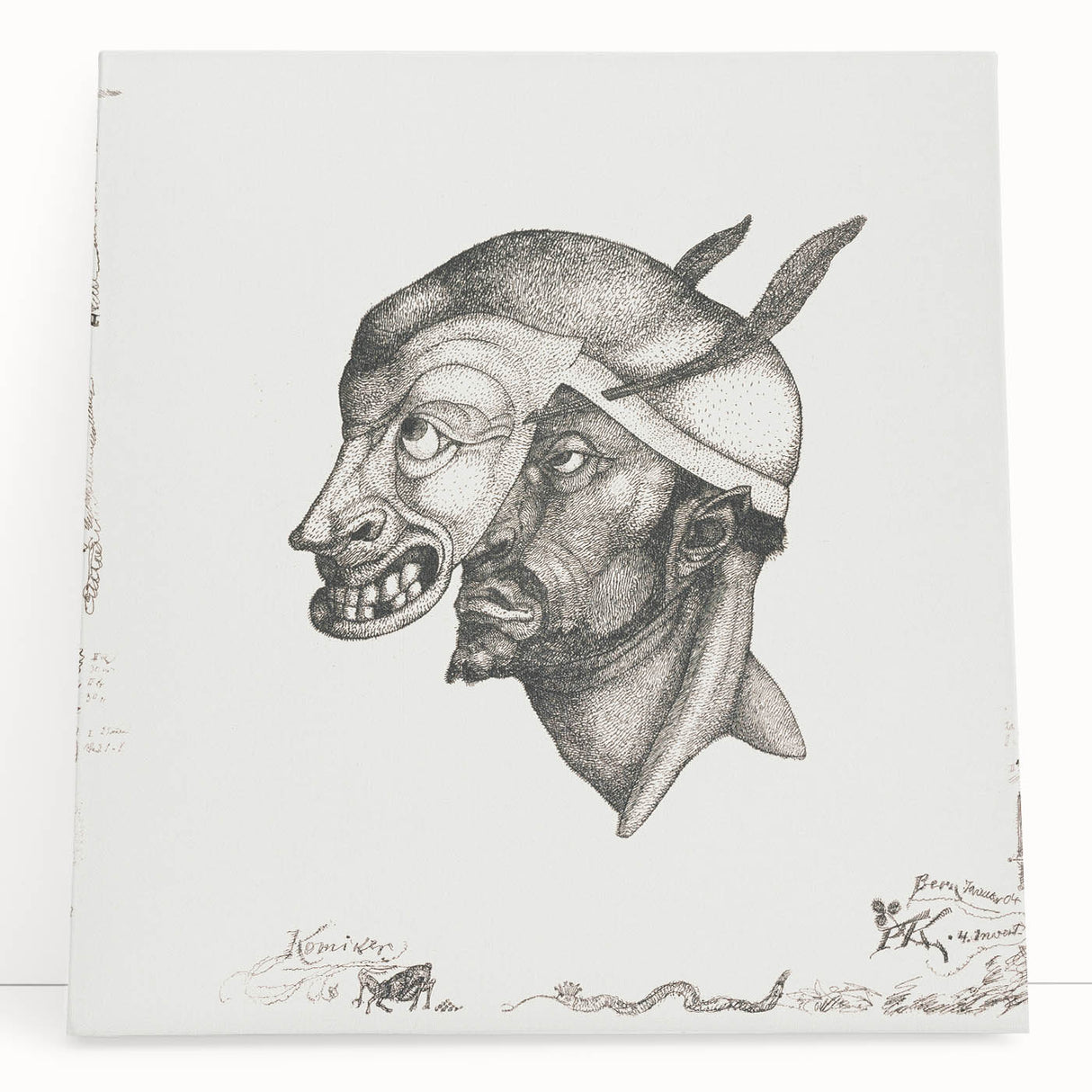 Modern Wall Art – Paul Klee’s "Komiker" in Intricate Monochrome