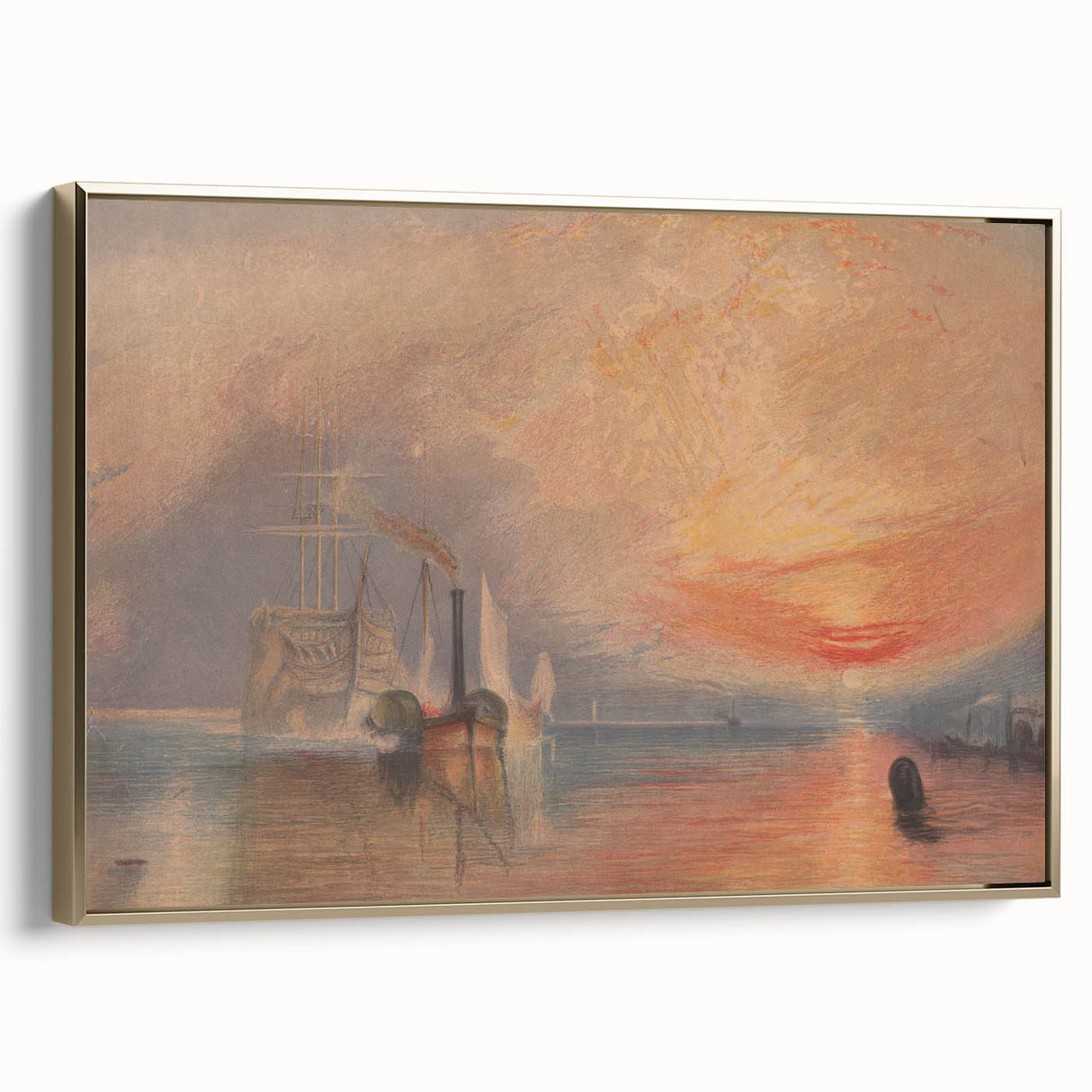 Romanticism Art - The Fighting Temeraire by J.M.W. Turner Print