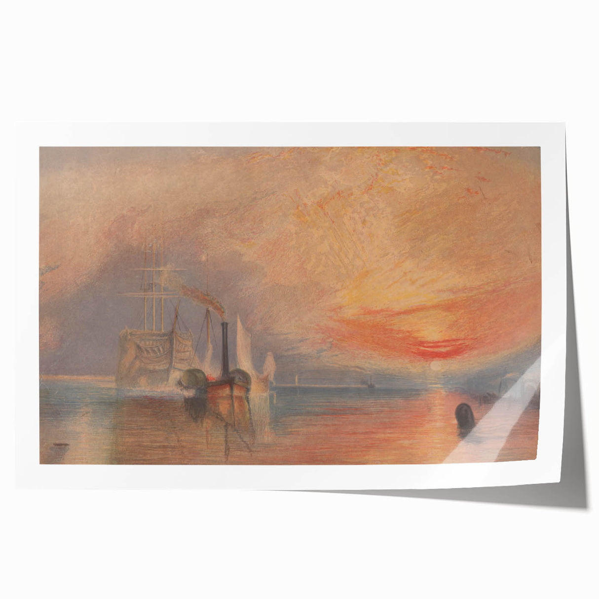 Romanticism Art - The Fighting Temeraire by J.M.W. Turner Print