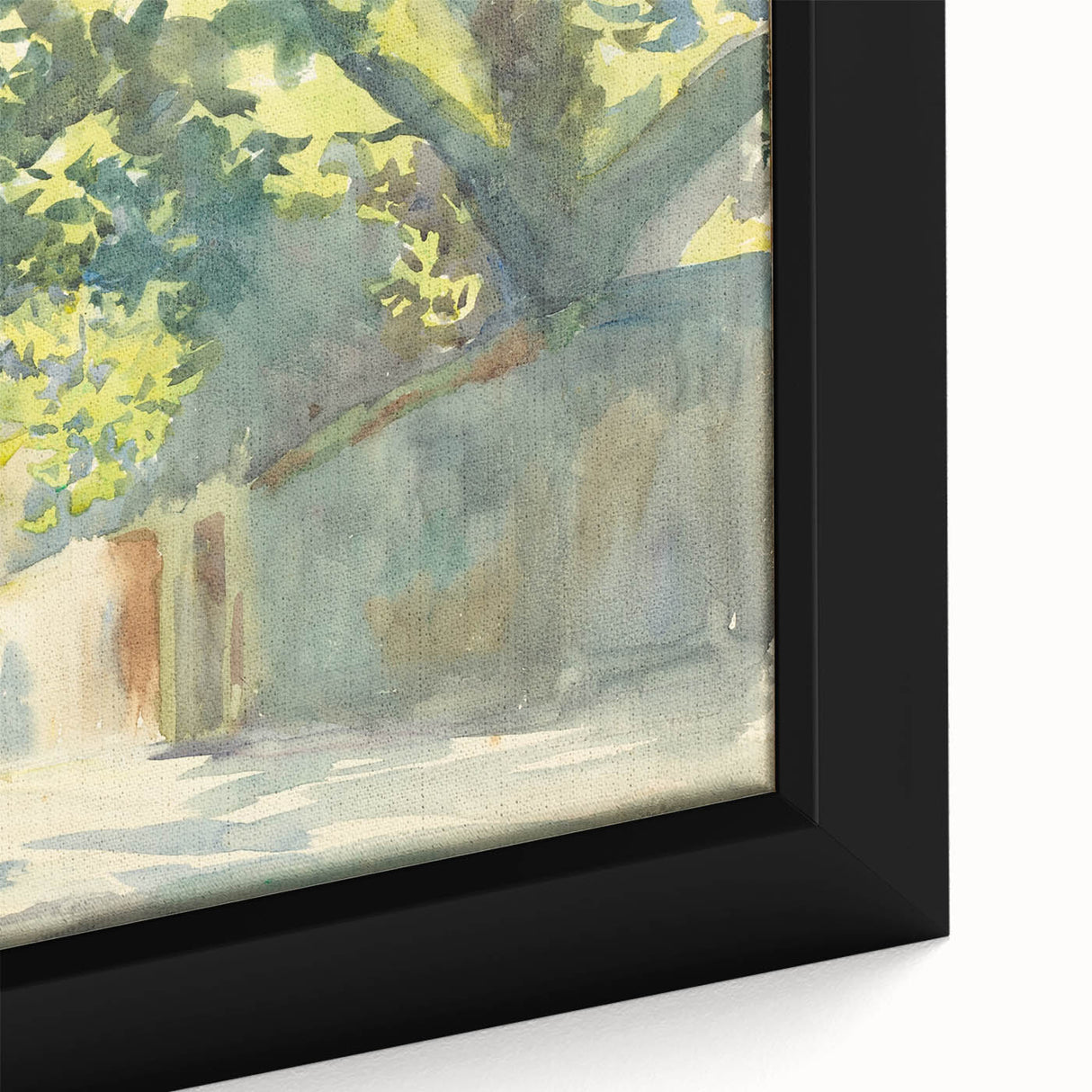 Romanticism Art - Sunlit Wall Under a Tree by John Singer Sargent