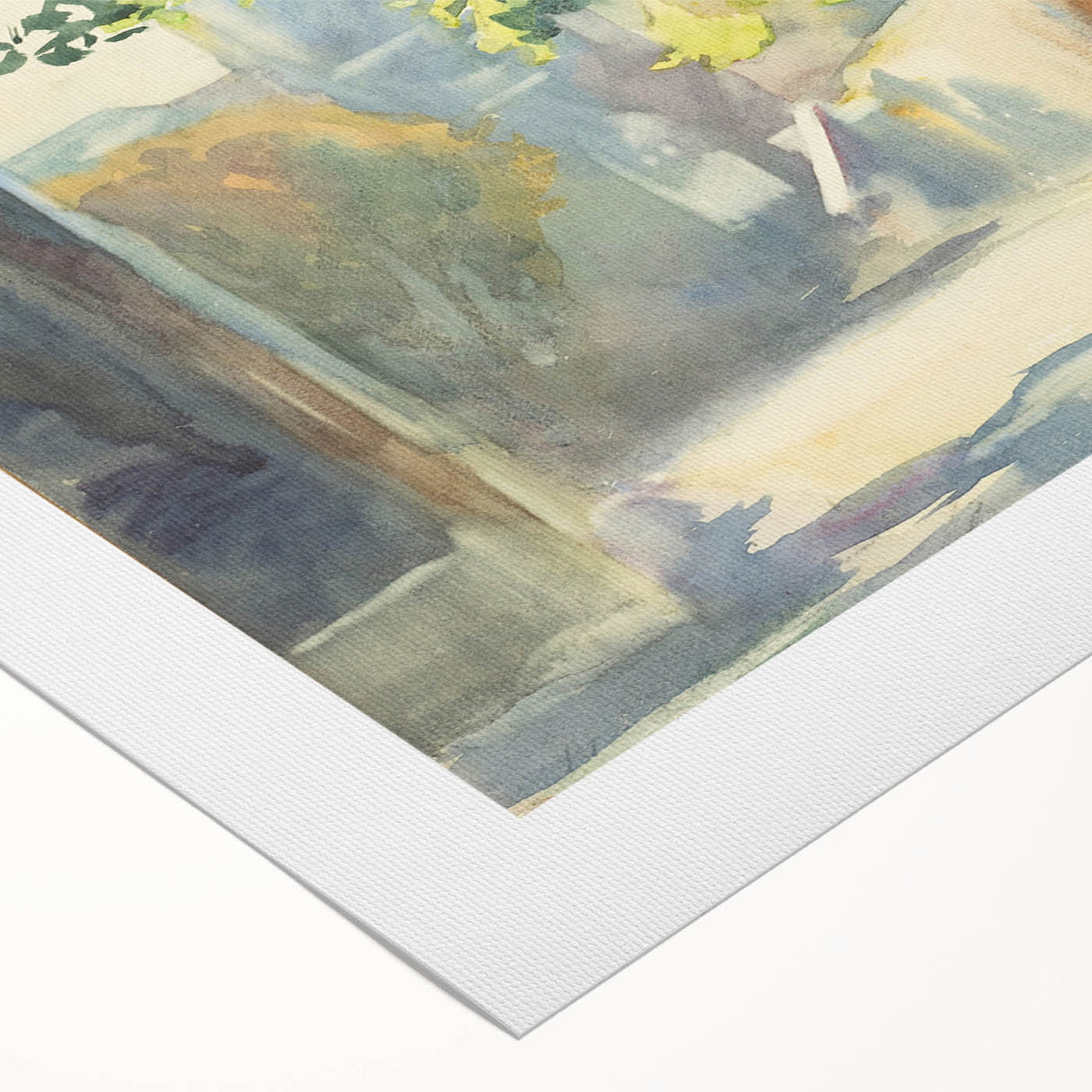 Romanticism Art - Sunlit Wall Under a Tree by John Singer Sargent