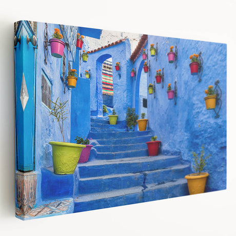 Large canvas print of a Moroccan landscape in earthy tones, suitable for kitchen wall art.