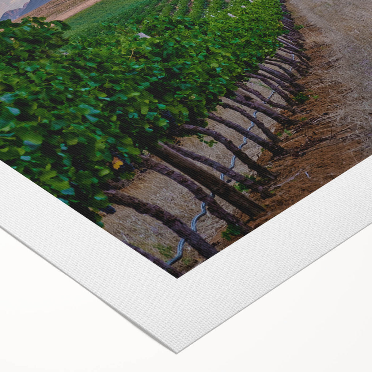 Art deco poster featuring a stylized African savannah scene in muted earth tones on rolled canvas.