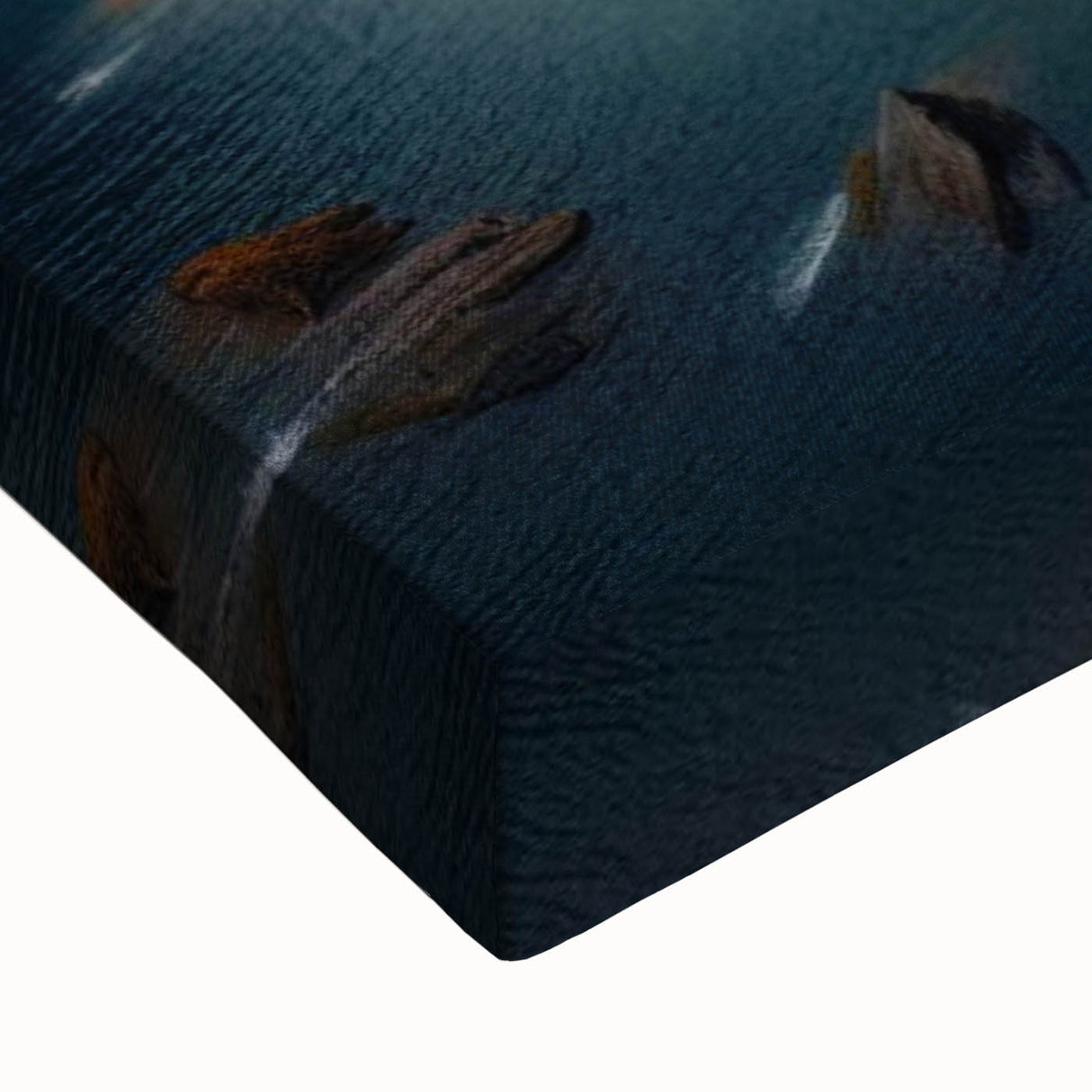 Large art depicting a black and white landscape of Zambia on stretched canvas, suitable for bedroom wall decor.