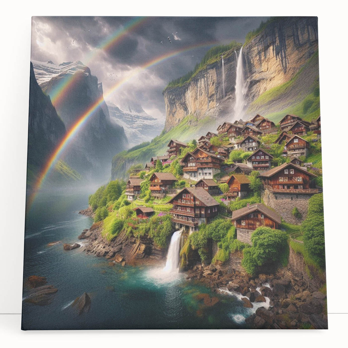 Black and white photograph of an African savannah on stretched canvas, ideal for kitchen wall art or bedroom.