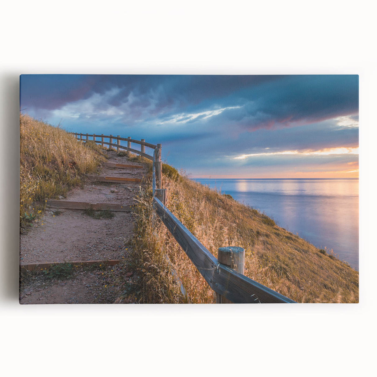 Black and white print of Adelaide scenery on large stretched canvas, suitable for kitchen wall art.