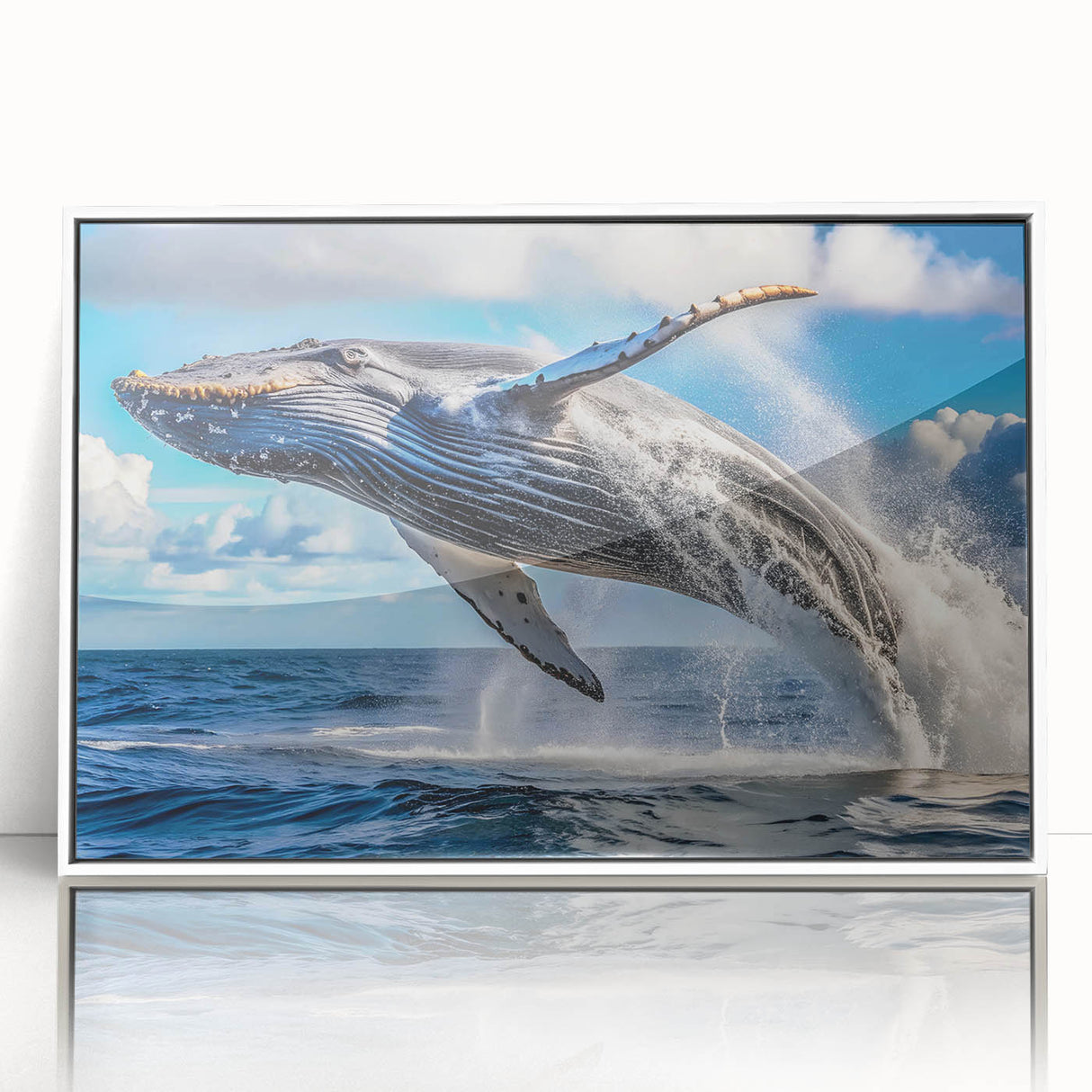 Acrylic print of a serene New Brunswick landscape in muted greens and blues, ideal for modern nursery wall art.