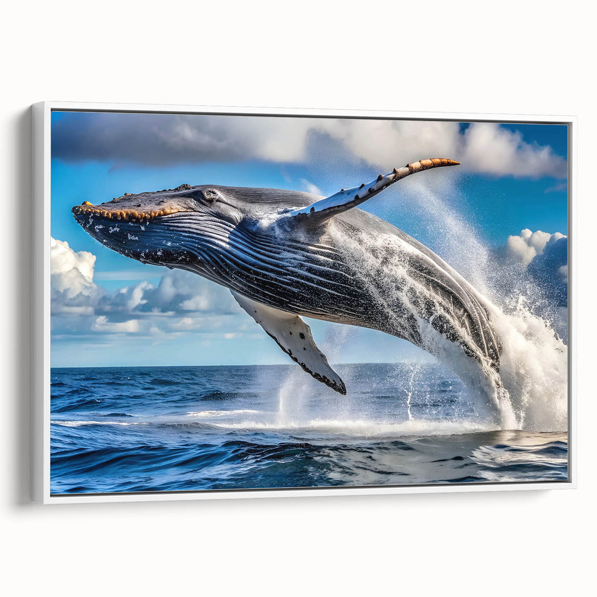 Vintage poster art of New Brunswick scenery on a framed canvas, featuring colorful art in a black and white palette.