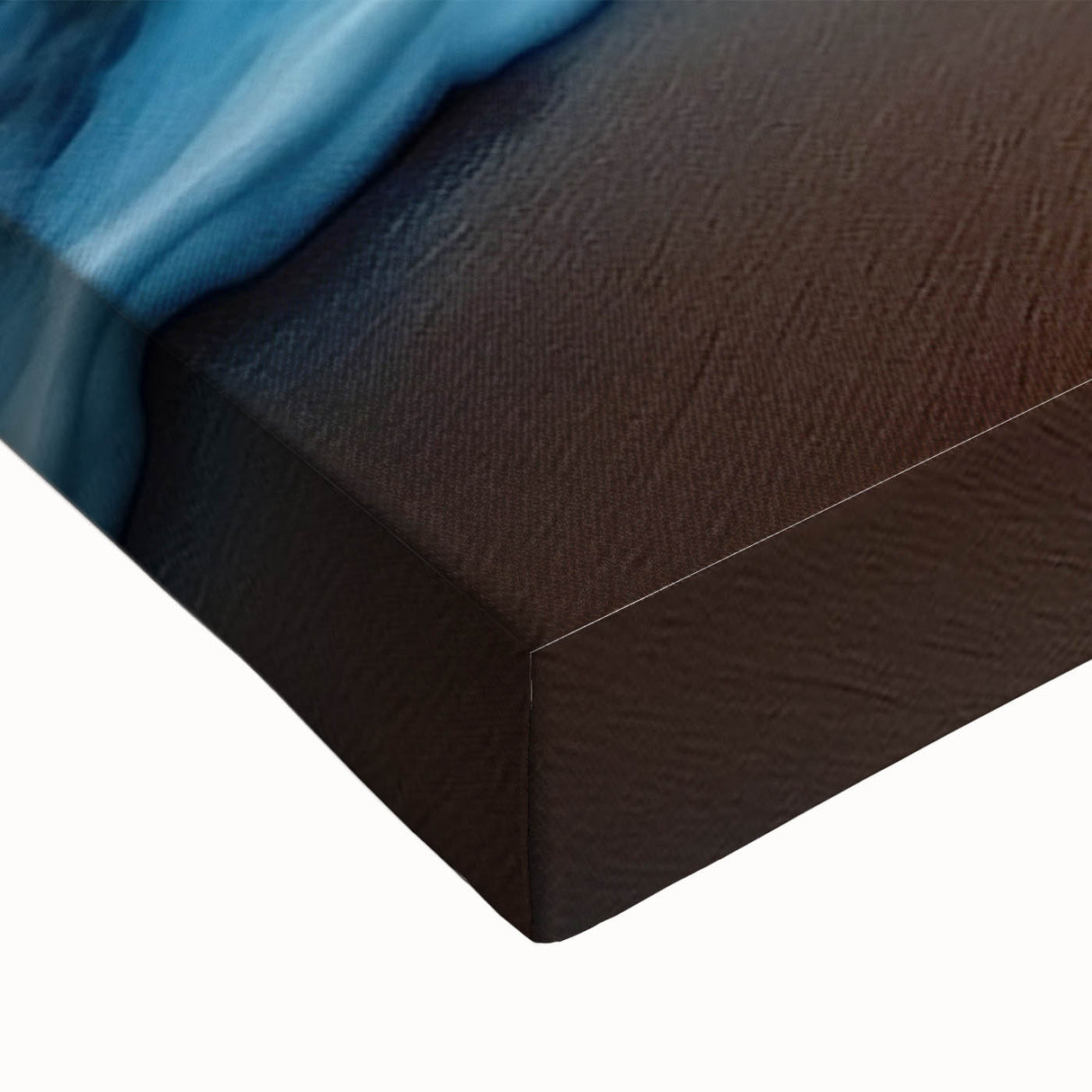 Large art featuring a black and white landscape painting of Caribbean scenery on stretched canvas.