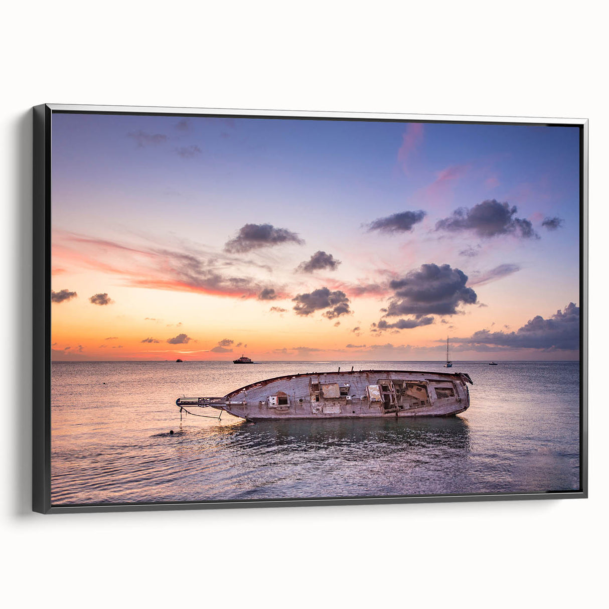 Black and white framed canvas of Oaxaca landscape, ideal for bedroom wall decor with a vintage poster art style.