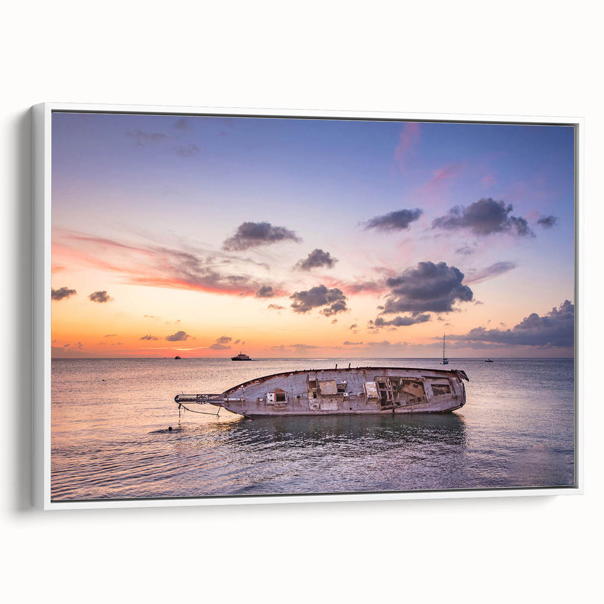 Vintage poster art of Oaxaca scenery on extra large framed canvas, featuring colorful art against a black background.