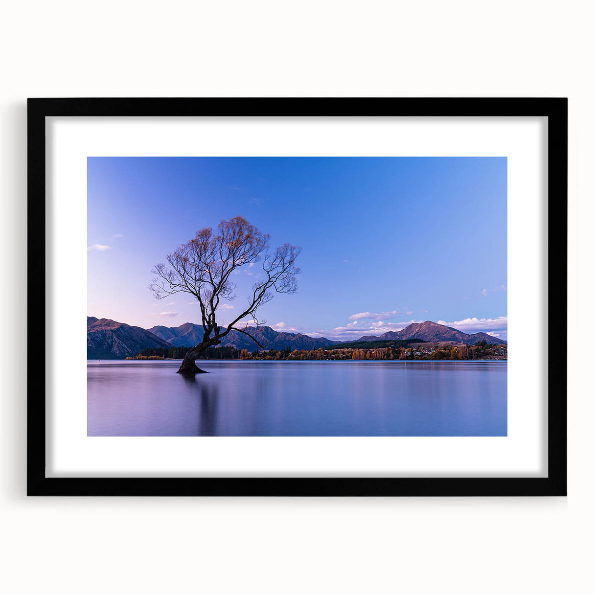 Extra large abstract art print of Otago, New Zealand in vibrant, colorful textures on a black framed canvas.