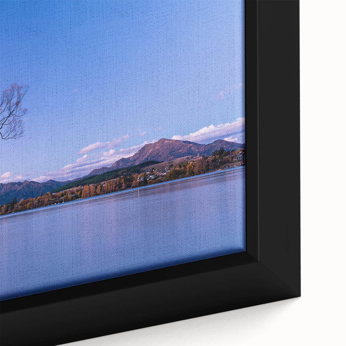 Extra large framed canvas featuring a textured depiction of Otago, New Zealand in vibrant, colorful tones.
