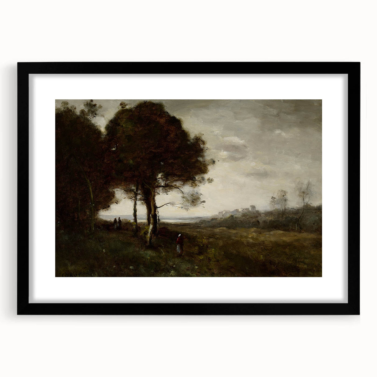 Romanticism Art - A Torrent at Romagnes by Jean-Baptiste-Camille Corot