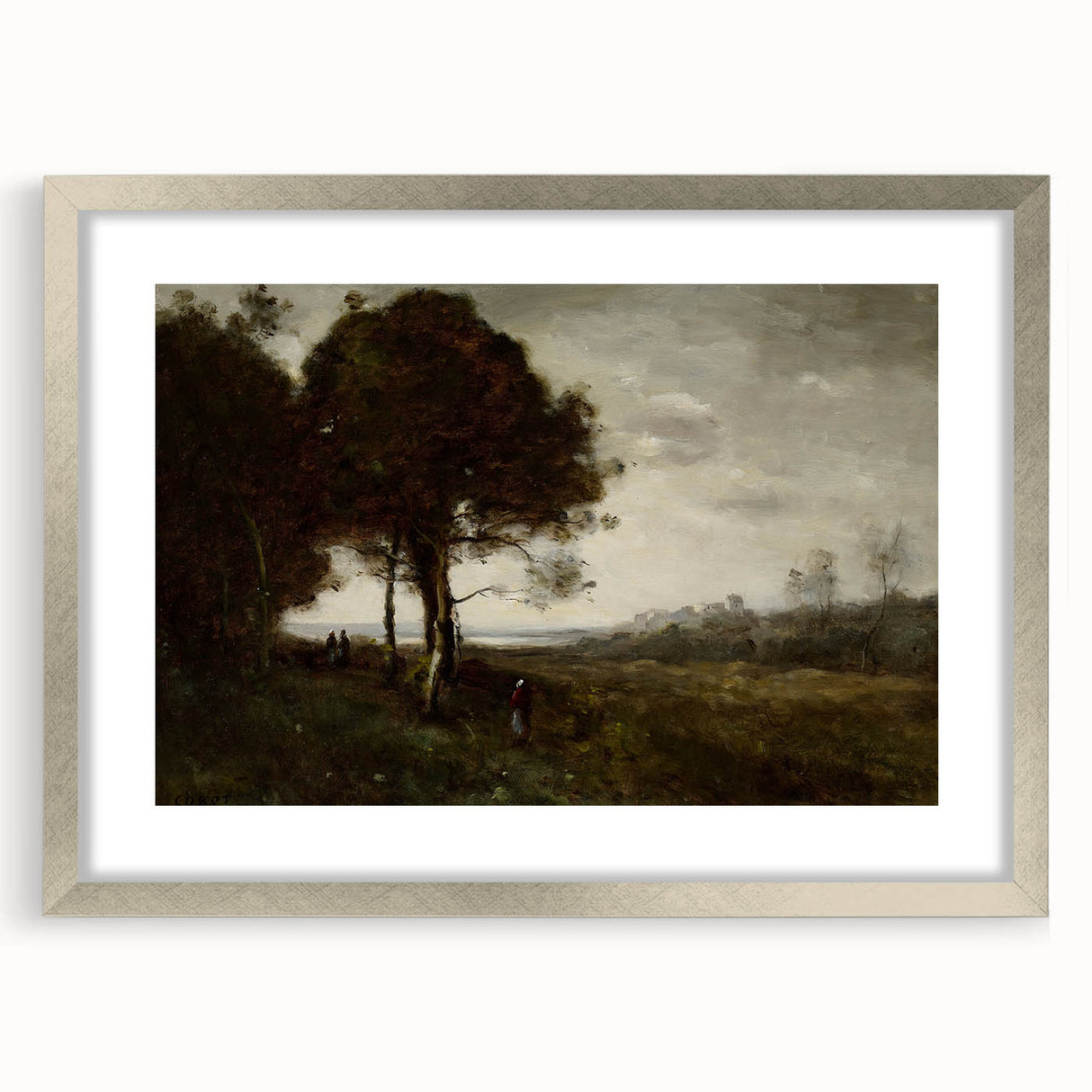 Romanticism Art - A Torrent at Romagnes by Jean-Baptiste-Camille Corot