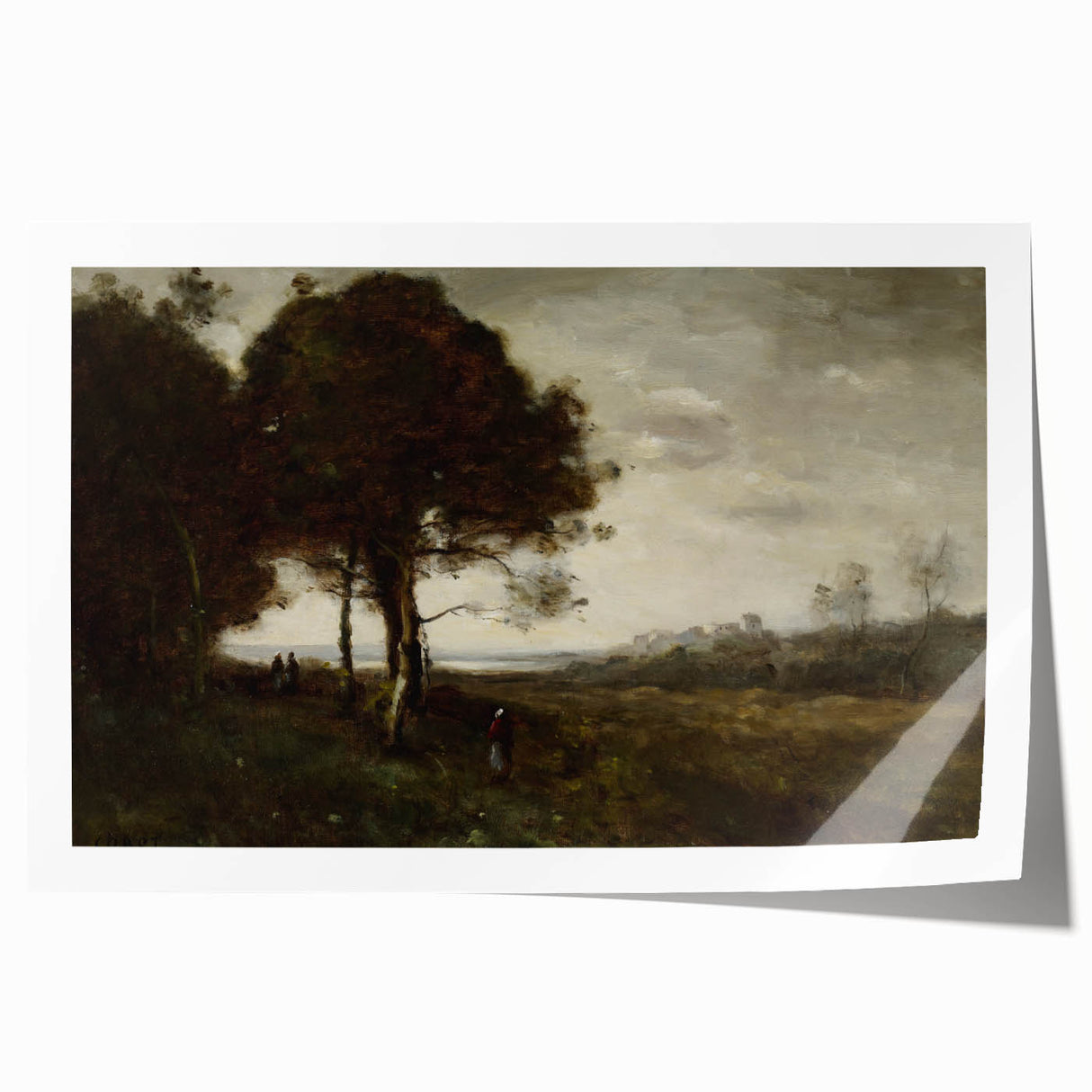 Romanticism Art - A Torrent at Romagnes by Jean-Baptiste-Camille Corot