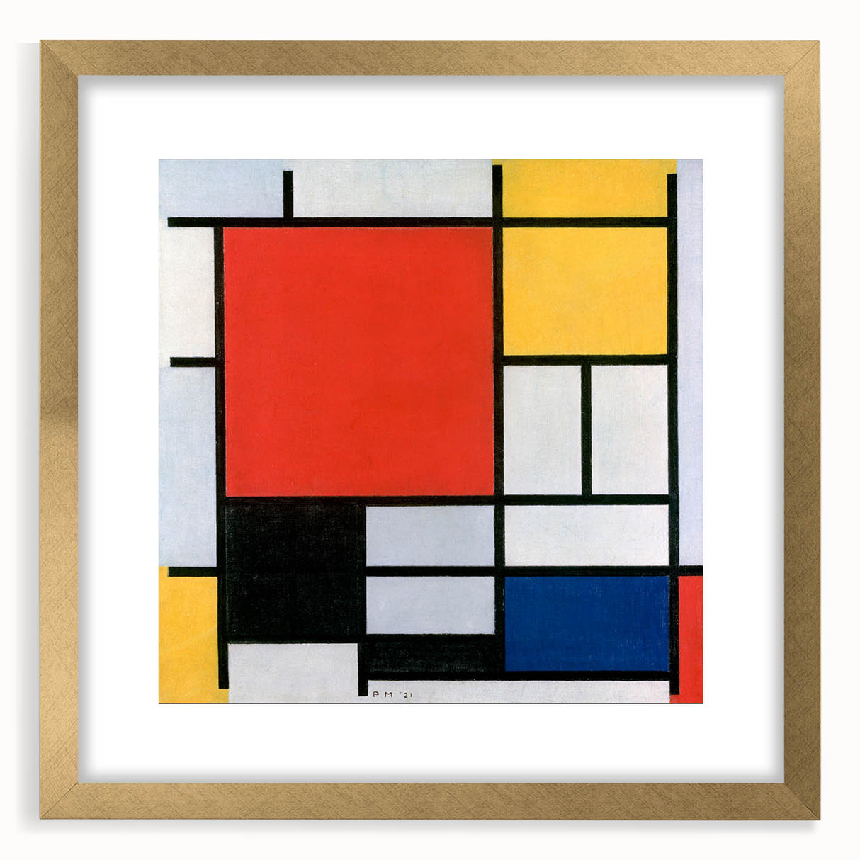 Modern Wall Art – Mondrian’s "Composition with Red, Yellow, Blue, and Black" (1921)
