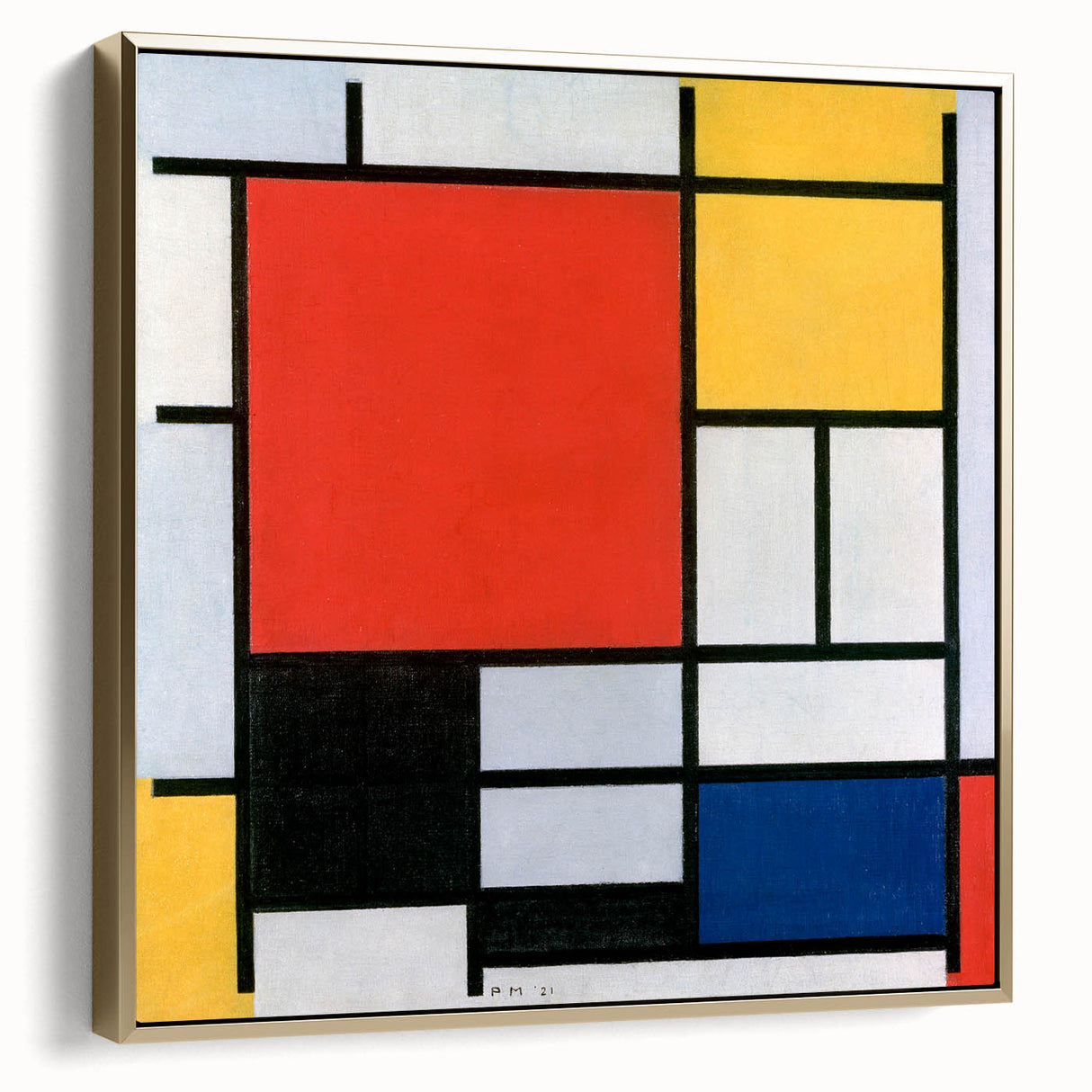 Modern Wall Art – Mondrian’s "Composition with Red, Yellow, Blue, and Black" (1921)