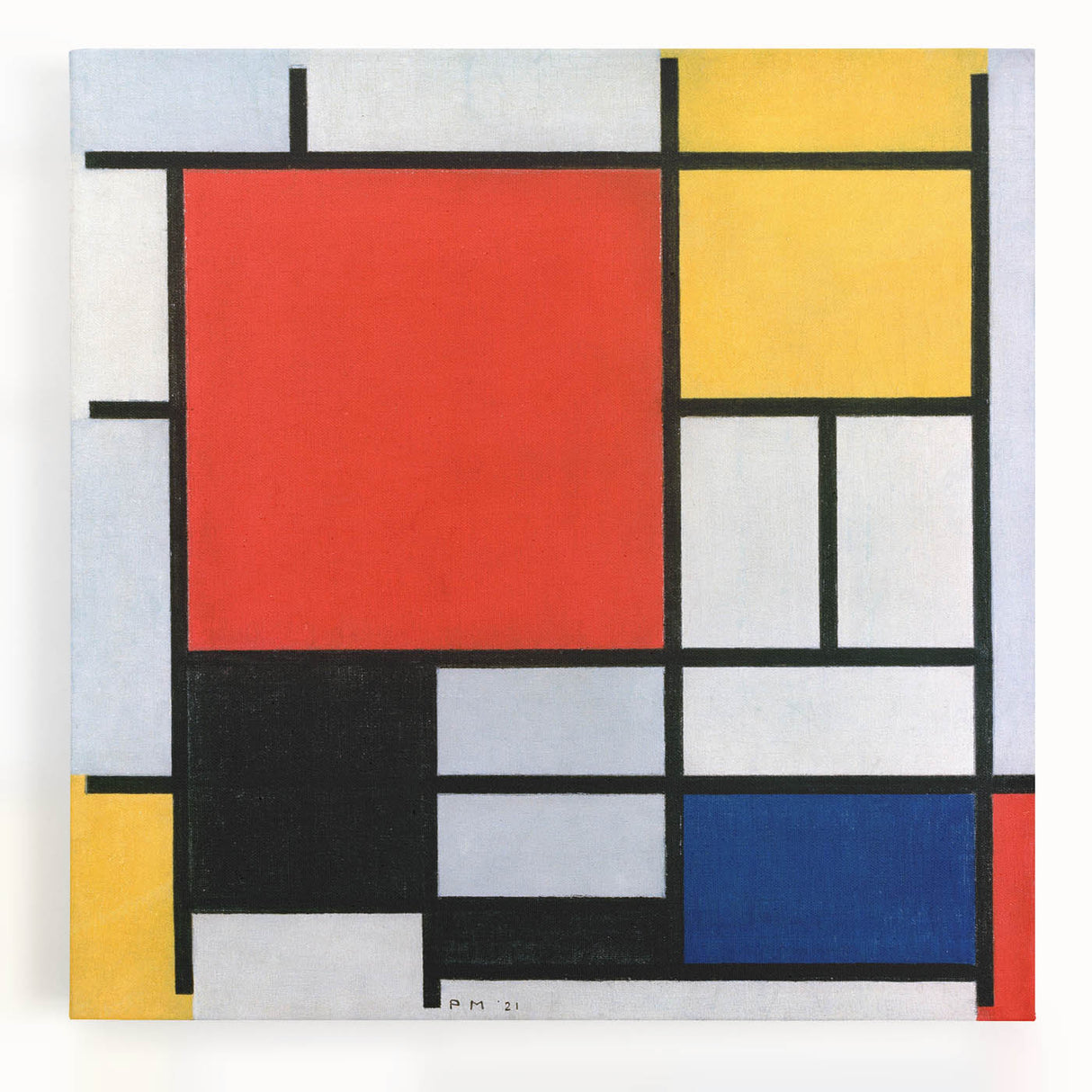 Modern Wall Art – Mondrian’s "Composition with Red, Yellow, Blue, and Black" (1921)