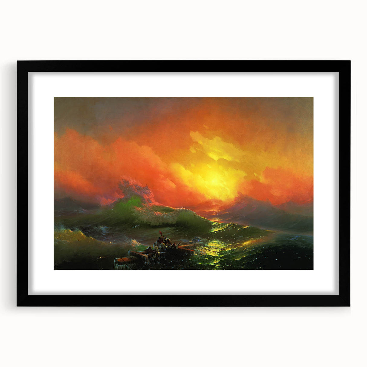 Famous Romantic Era Art - The Ninth Wave Seascape Canvas Print