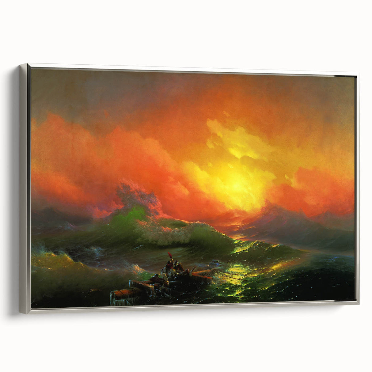 Famous Romantic Era Art - The Ninth Wave Seascape Canvas Print