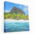 Large canvas print featuring a vibrant Mauritian landscape, ideal for kitchen wall art.