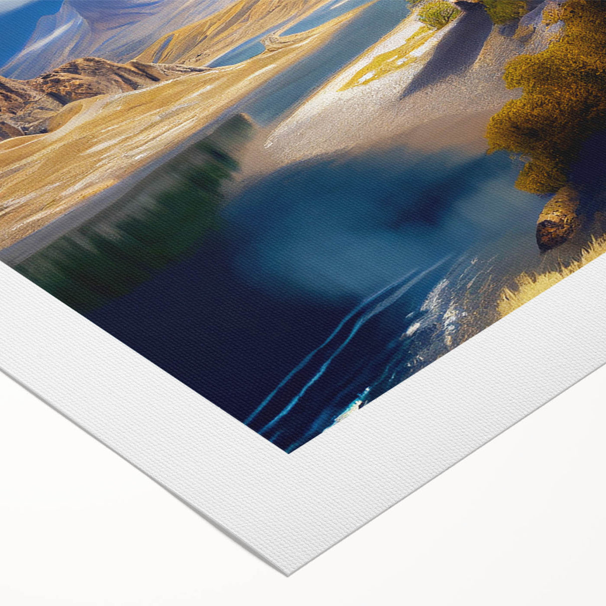 Art deco poster featuring a scenic view of Azerbaijan on rolled canvas, suitable for dining room wall art.