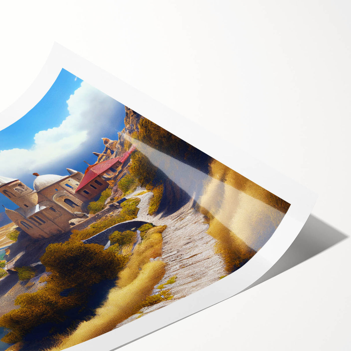 Extra large wall art featuring line art flowers in monochrome, ideal for large living room ambiance, rolled print format.