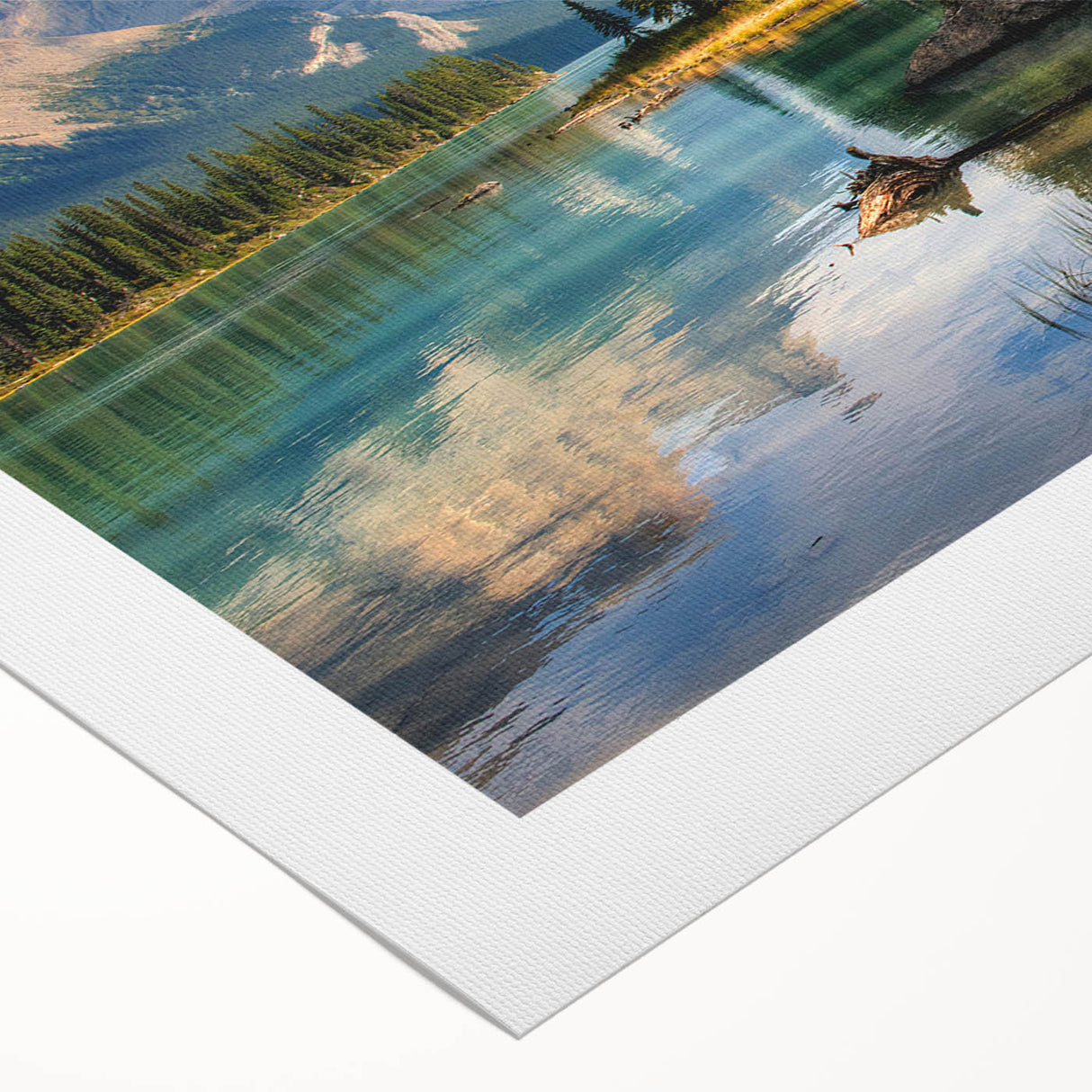 Art deco poster depicting Alberta, Canada scenery in muted earth tones on rolled canvas, suitable for dining room wall art.