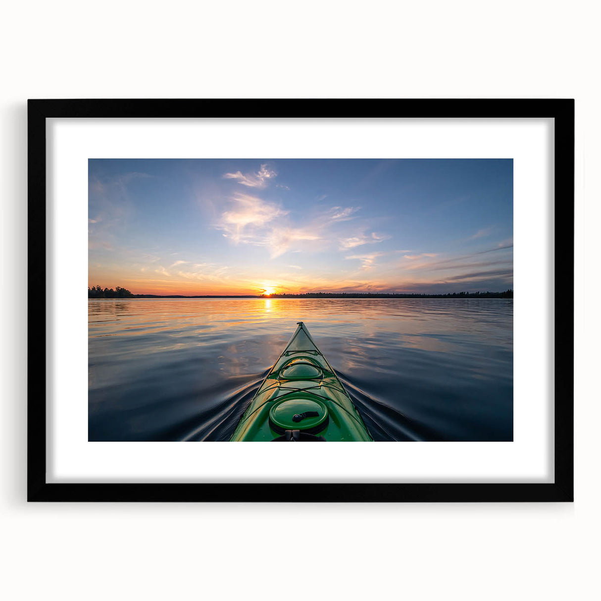 Extra large framed abstract art print featuring a colorful, textured depiction of Ontario's scenery.