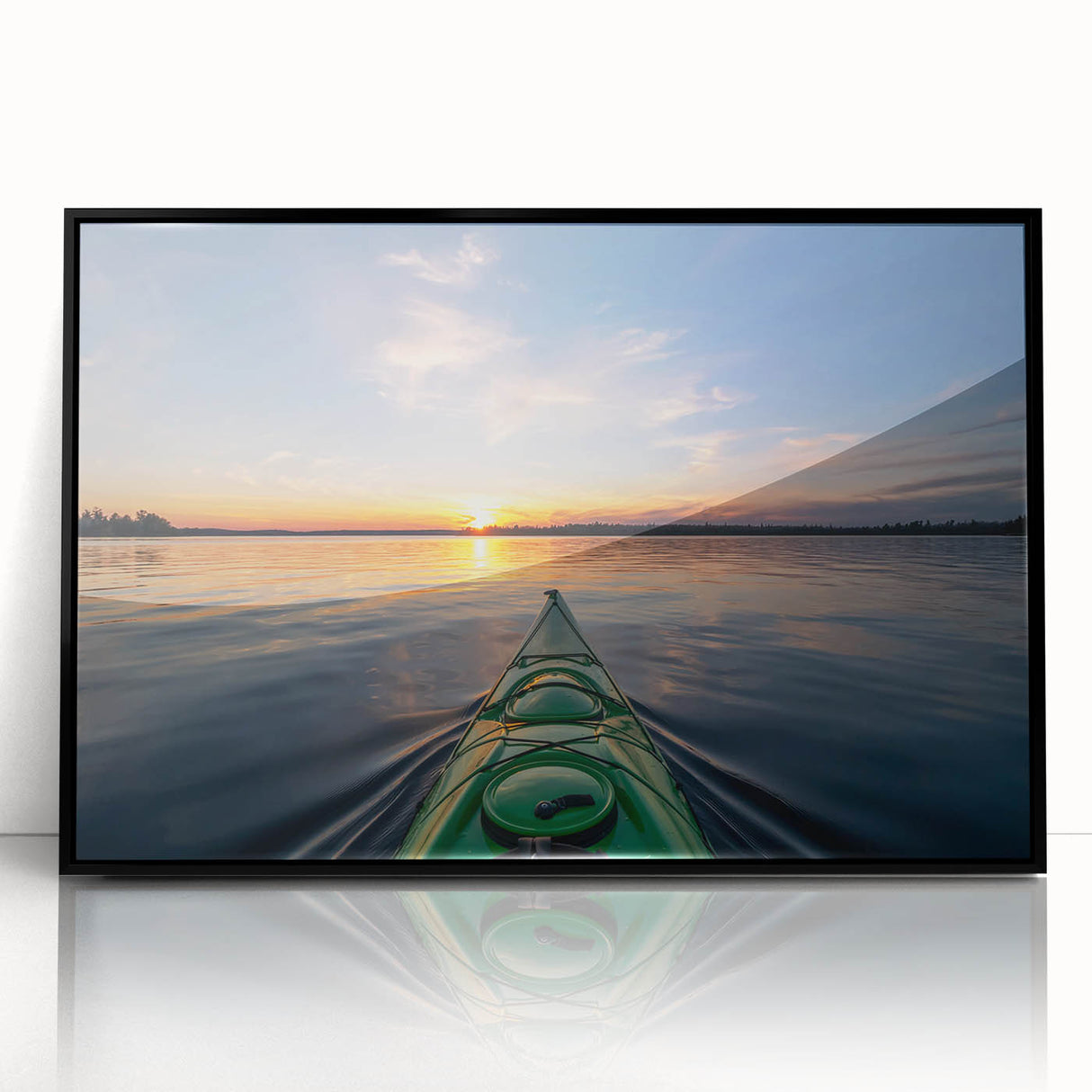 Large abstract wall art of Ontario scenery in muted earth tones on a framed acrylic, ideal for modern living room decor.